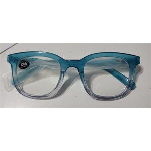 EyeKepper Teal & Clear 1.25 Thick Frame Anti Blue Light Reading Glasses 113457